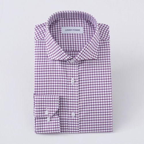 3838 purple Oxford check 캐주얼 맞춤셔츠