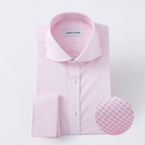 핑크 스몰 패턴 맞춤셔츠