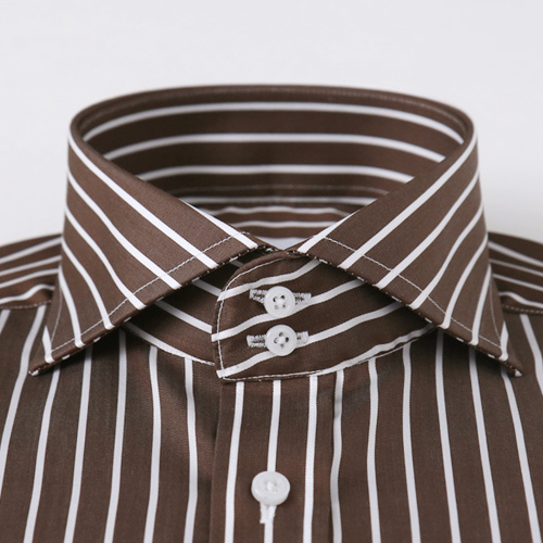 3853 sharp brown stripe shirts