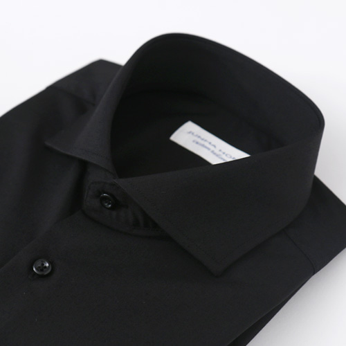 3806-A 블랙 코튼 스판 맞춤셔츠