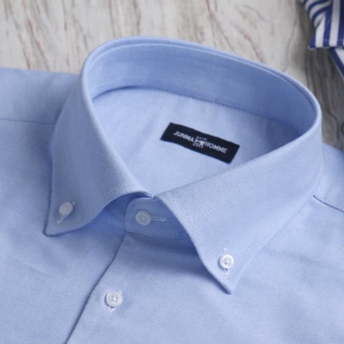 3790-A 브러시트 스카이블루 옥스포드 캐주얼 맞춤셔츠