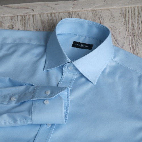 3682-A 스트레치 블루 비즈니스 스판 맞춤셔츠